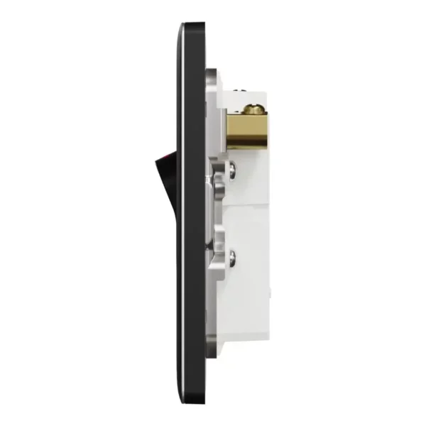 Schneider Fuse connection unit, Unica X, 13A, 250V, 1 gang, 2 pole, with flex outlet, Jet Black ,NUX31DFSG_JB - Image 4