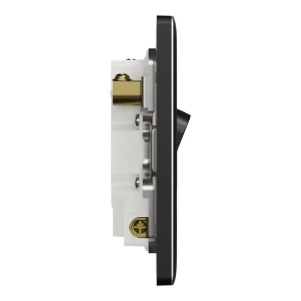 Schneider Fuse connection unit, Unica X, 13A, 250V, 1 gang, 2 pole, with flex outlet, Jet Black ,NUX31DFSG_JB - Image 5