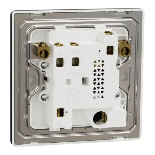 Schneider Fuse connection unit, Unica X, 13A, 250V, 1 gang, 2 pole, with flex outlet, Painted White, NUX31DFSG_PW - Image 8