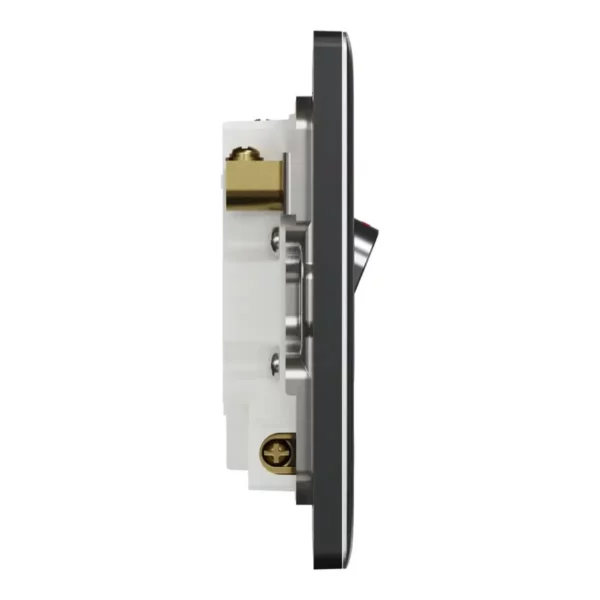 Schneider Fuse connection unit, Unica X, 13A, 250V, 1 gang, 2 pole, with flex outlet, LED, Dark Grey ,NUX31DFSGN_DG - Image 5