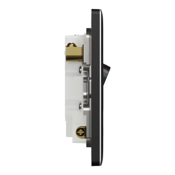 Schneider Fuse connection unit, Unica X, 13A, 250V, 1 gang, 2 pole, with flex outlet, LED,Jet Black ,NUX31DFSGN_JB - Image 5
