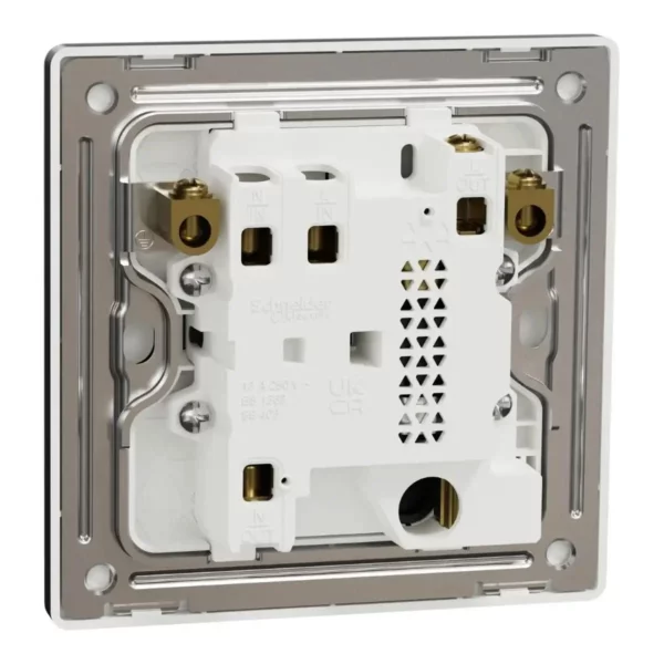 Schneider Fuse connection unit, Unica X, 13A, 250V, 1 gang, 2 pole, with flex outlet, LED,Jet Black ,NUX31DFSGN_JB - Image 8