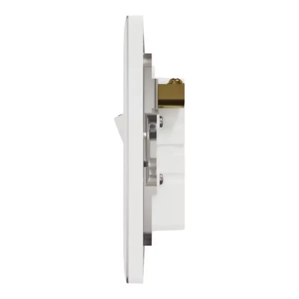 Schneider Fuse connection unit, Unica X, 13A, 250V, 1 gang, 2 pole, with flex outlet, LED, Painted White ,NUX31DFSGN_PW - Image 4