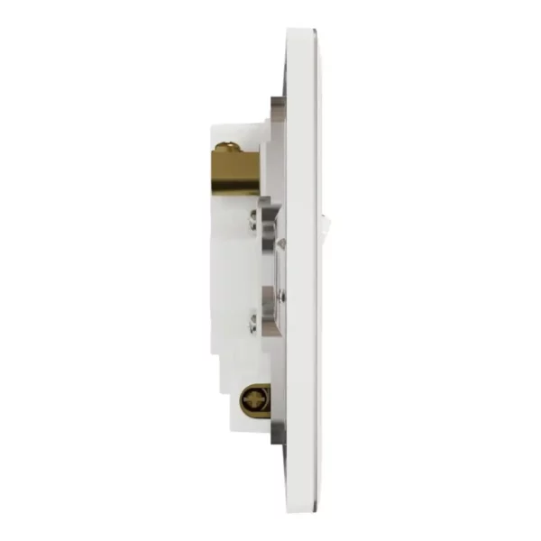 Schneider Fuse connection unit, Unica X, 13A, 250V, 1 gang, 2 pole, with flex outlet, LED, Painted White ,NUX31DFSGN_PW - Image 5