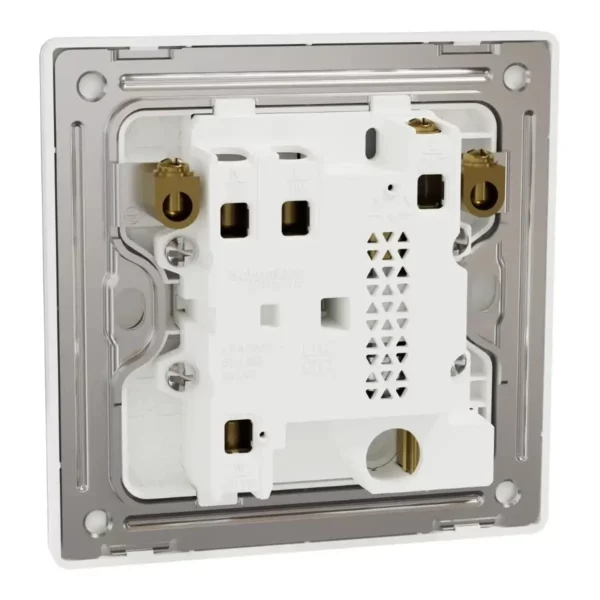 Schneider Fuse connection unit, Unica X, 13A, 250V, 1 gang, 2 pole, with flex outlet, LED, Painted White ,NUX31DFSGN_PW - Image 8