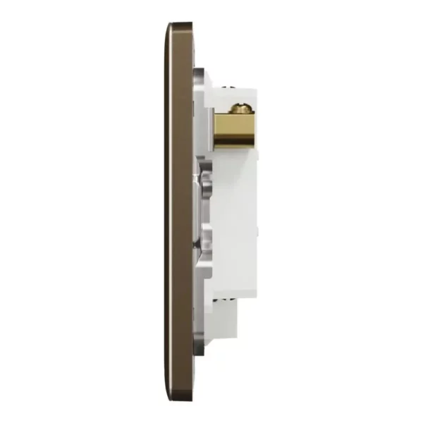 Schneider Fuse connection unit, Unica X, 13A, 250V, 1 gang, with flex outlet, Antique Bronze, NUX31FSG_AB - Image 4