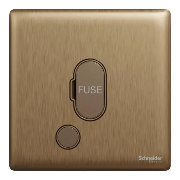 Schneider Fuse connection unit, Unica X, 13A, 250V, 1 gang, with flex outlet, Dark Bronze, NUX31FSG_DB - Image 2
