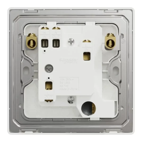 Schneider Fuse connection unit, Unica X, 13A, 250V, 1 gang, with flex outlet, Dark Grey, NUX31FSG_DG - Image 3