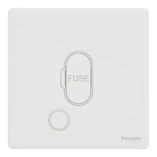 Schneider Fuse connection unit, Unica X, 13A, 250V, 1 gang, with flex outlet, Painted White, NUX31FSG_PW - Image 2