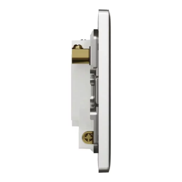 Schneider Fuse connection unit, Unica X, 13A, 250V, 1 gang, with flex outlet, Stainless Steel ,NUX31FSG_SS - Image 5
