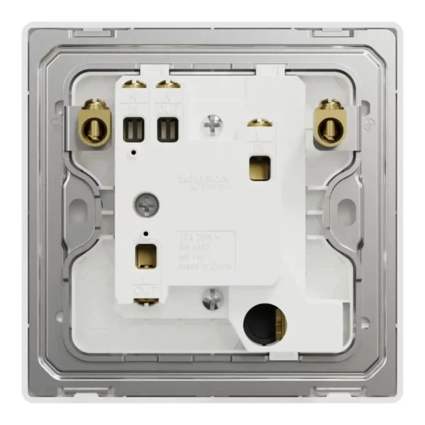 Schneider Fuse connection unit, Unica X, 13A, 250V, 1 gang, with flex outlet, LED,Jet Black, NUX31FSGN_JB - Image 3