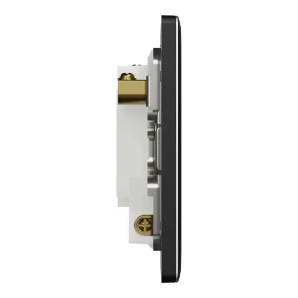 Schneider Fuse connection unit, Unica X, 13A, 250V, 1 gang, with flex outlet, LED,Jet Black, NUX31FSGN_JB - Image 5