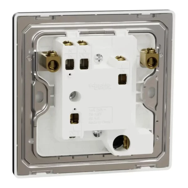 Schneider Fuse connection unit, Unica X, 13A, 250V, 1 gang, with flex outlet, LED,Jet Black, NUX31FSGN_JB - Image 8