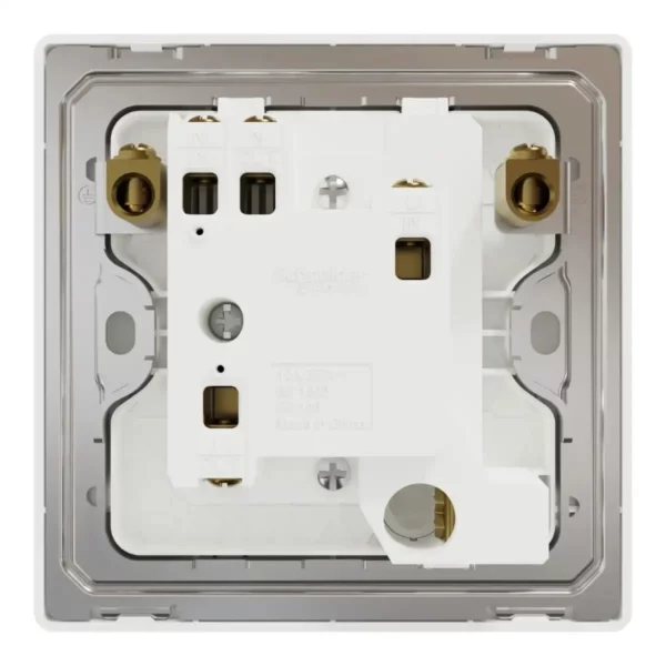 Schneider Fuse connection unit, Unica X, 13A, 250V, 1 gang, with flex outlet, LED, Painted White, NUX31FSGN_PW - Image 3
