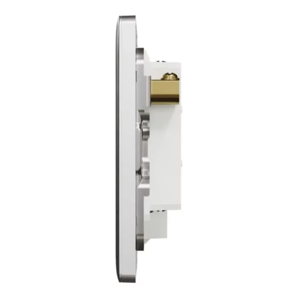 Schneider Fuse connection unit, Unica X, 13A, 250V, 1 gang, with flex outlet, LED, Stainless Steel, NUX31FSGN_SS - Image 4