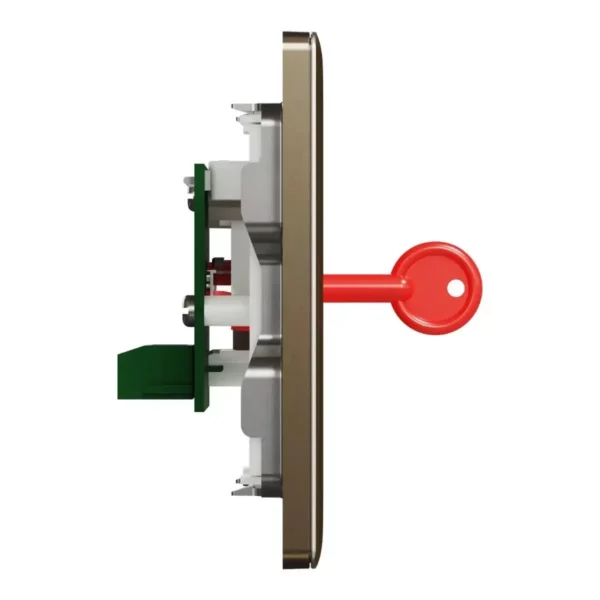 Schneider Panic button switch, Unica X, with Key Reset, Antique Bronze ,NUX31KPB_AB - Image 5
