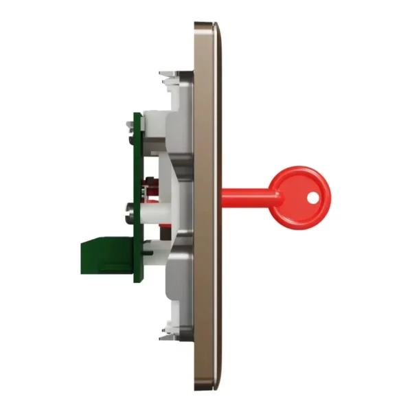 Schneider Panic button switch, Unica X, with Key Reset, Dark Bronze ,NUX31KPB_DB - Image 5