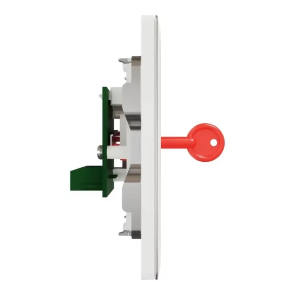 Schneider Panic button switch, Unica X, with Key Reset, Painted White ,NUX31KPB_PW - Image 5