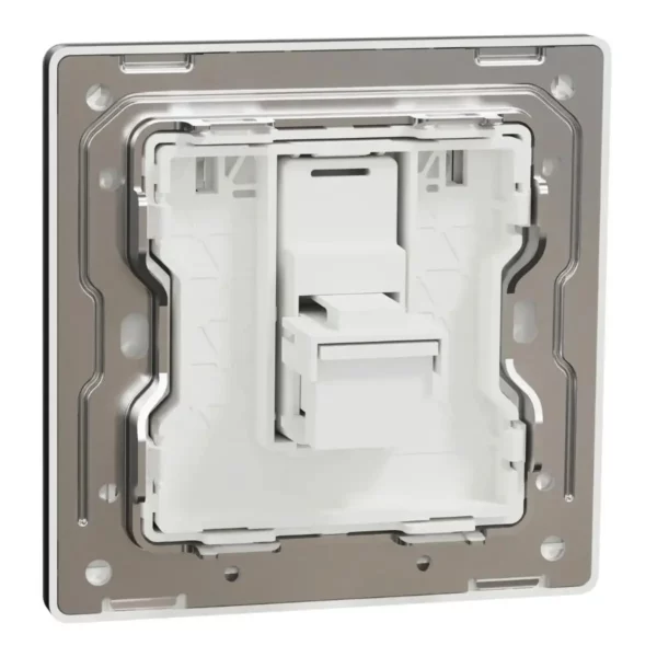 Schneider Telephone socket, Unica X, 1 gang, shuttered,Jet Black ,NUX31RJ4_JB - Image 8