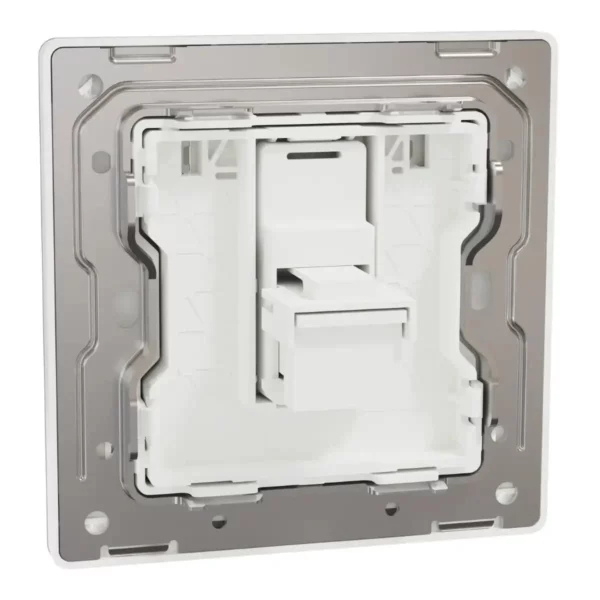Schneider Telephone socket, Unica X, 1 gang, shuttered, Painted White ,NUX31RJ4_PW - Image 8