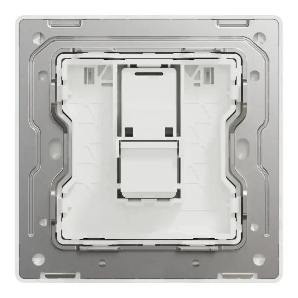 Schneider Telephone socket, Unica X, 1 gang, shuttered, Stainless Steel ,NUX31RJ4_SS - Image 3