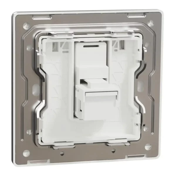 Schneider Telephone socket, Unica X, 1 gang, shuttered, Stainless Steel ,NUX31RJ4_SS - Image 8