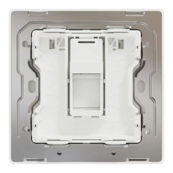 Schneider Central plate, Unica, for RJ45, 1 gang, with shutter, Painted White ,NUX31RJ_PW - Image 3