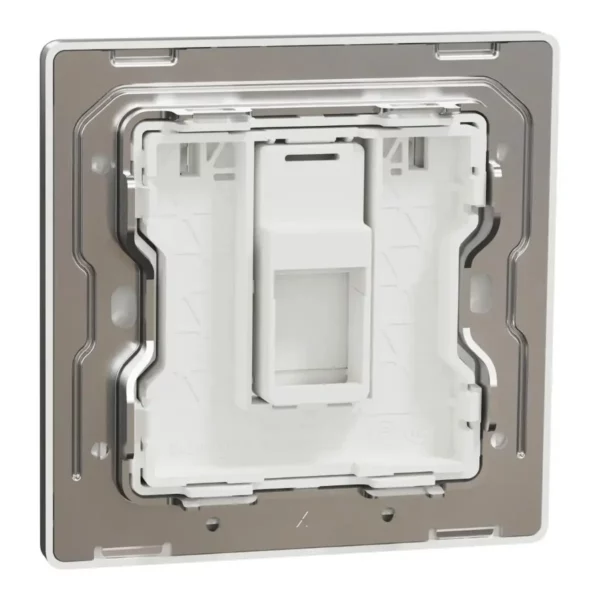 Schneider Central plate, Unica, for RJ45, 1 gang, with shutter, Stainless Steel ,NUX31RJ_SS - Image 8