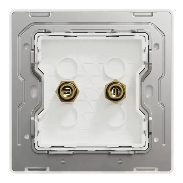 Schneider Speaker connection, Unica X, one pair, Stainless Steel NUX31SC_SS - Image 3