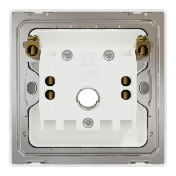 Schneider Connection unit, Unica X, 25A, 250V, 1 gang, with flex outlet, Painted White ,NUX31TB_PW - Image 3
