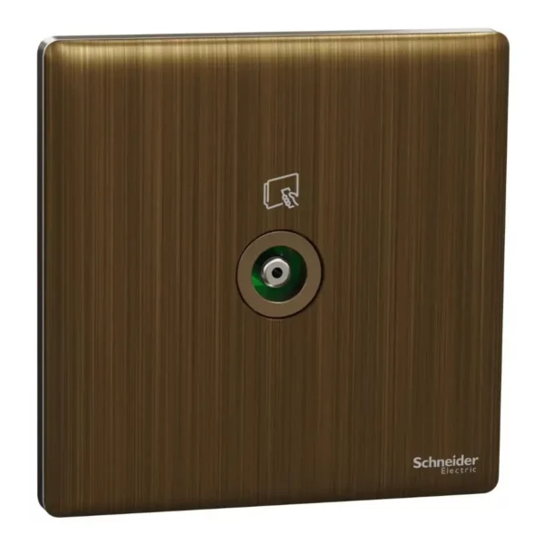 Schneider TV socket, Unica X, 1 gang, 75Ohm, 5-860MHz, Antique Bronze ,NUX31TV_AB