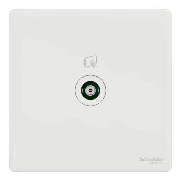 Schneider TV socket, Unica X, 1 gang, 75Ohm, 5-860MHz, Painted White ,NUX31TV_PW - Image 2