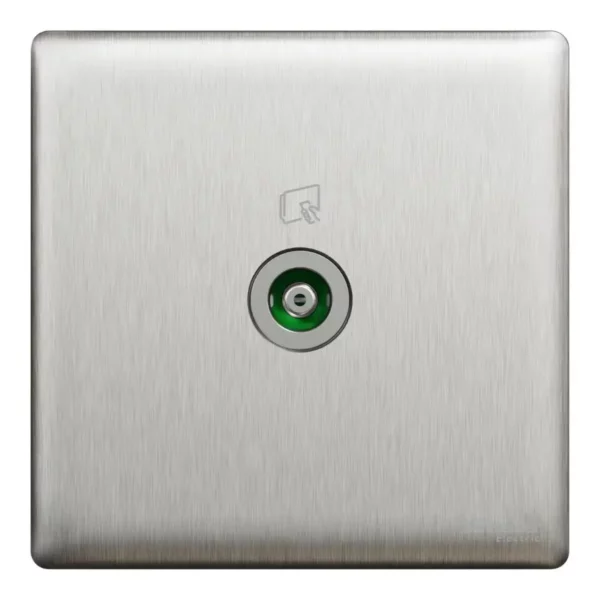 Schneider TV socket, Unica X, 1 gang, 75Ohm, 5-860MHz, Stainless Steel ,NUX31TV_SS - Image 2