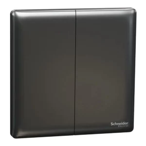 Schneider Switch, Unica X, 1 way, 16AX, 250V, 2 gangs, Dark Grey ,NUX32_1_DG