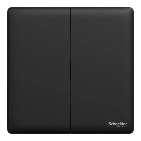 Schneider Switch, Unica X, 1 way, 16AX, 250V, 2 gangs,Jet Black ,NUX32_1_JB - Image 2