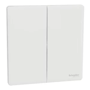 Schneider Switch, Unica X, 1 way, 16AX, 250V, 2 gangs, Painted White ,NUX32_1_PW