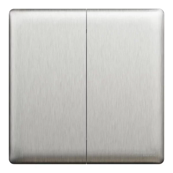 Schneider Switch, Unica X, 1 way, 16AX, 250V, 2 gangs, Stainless Steel ,NUX32_1_SS - Image 2