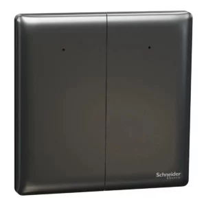 Schneider Switch, Unica X, 1 way, 16AX, 250V, 2 gangs, with LED, Dark Grey ,NUX32_1N_DG