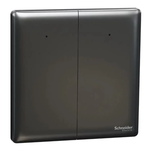 Schneider Switch, Unica X, 1 way, 16AX, 250V, 2 gangs, with LED, Dark Grey ,NUX32_1N_DG