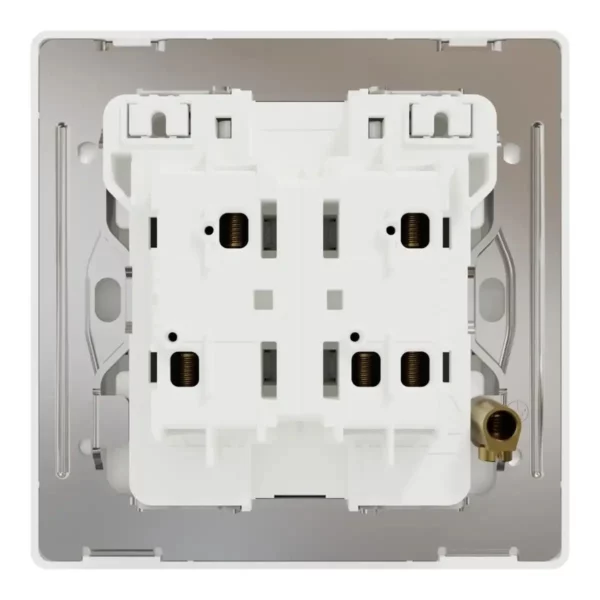 Schneider Switch, Unica X, 1 way, 16AX, 250V, 2 gangs, with LED, Painted White, NUX32_1N_PW - Image 3