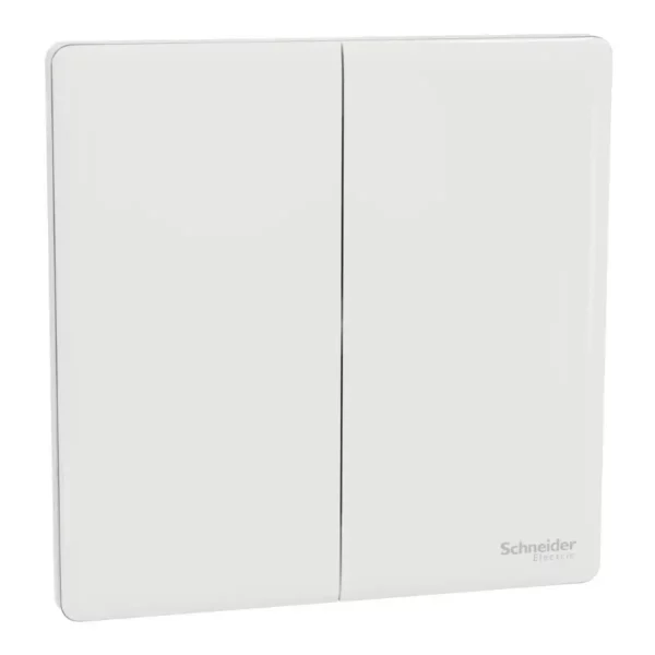 Schneider Switch, Unica X, 2 way, 16AX, 250V, 2 gangs, Painted White ,NUX32_2_PW