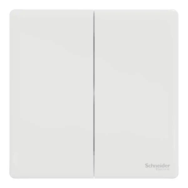 Schneider Switch, Unica X, 2 way, 16AX, 250V, 2 gangs, Painted White ,NUX32_2_PW - Image 2