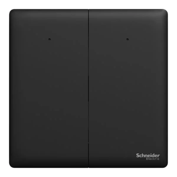 Schneider Switch, Unica X, 2 way, 16AX, 250V, 2 gangs, with LED,Jet Black, NUX32_2N_JB - Image 2