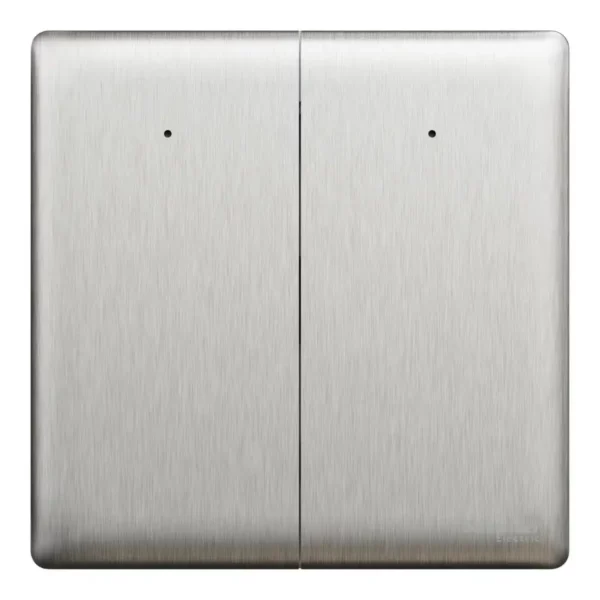 Schneider Switch, Unica X, 2 way, 16AX, 250V, 2 gangs, with LED, Stainless Steel ,NUX32_2N_SS - Image 2