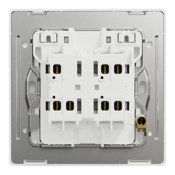 Schneider Switch, Unica X, 2 way, 16AX, 250V, 2 gangs, with LED, Stainless Steel ,NUX32_2N_SS - Image 3