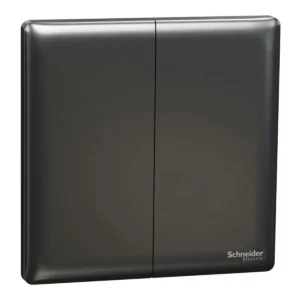 Schneider Intermediate switch, Unica X, 16AX, 250V, 2 gangs, Dark Grey ,NUX32_IM_DG