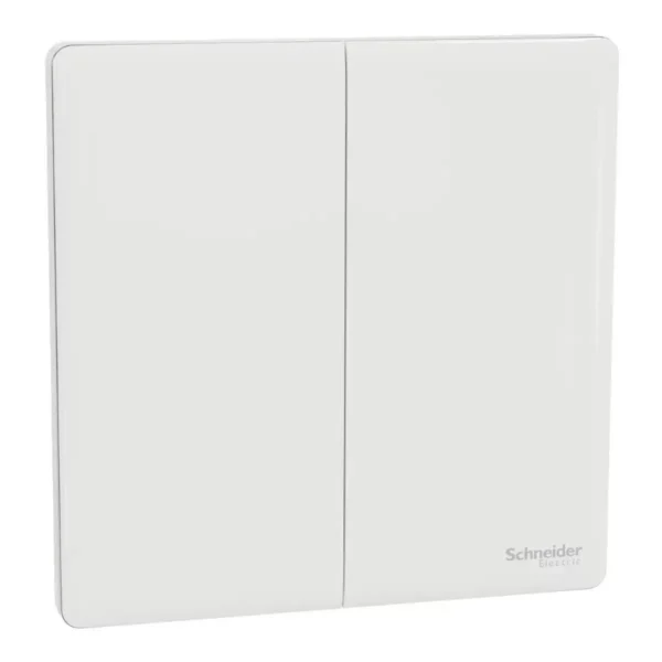 Schneider Intermediate switch, Unica X, 16AX, 250V, 2 gangs, Painted White ,NUX32_IM_PW
