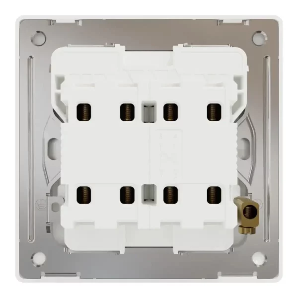 Schneider Intermediate switch, Unica X, 16AX, 250V, 2 gangs, Painted White ,NUX32_IM_PW - Image 3