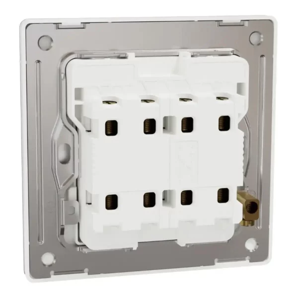 Schneider Intermediate switch, Unica X, 16AX, 250V, 2 gangs, Painted White ,NUX32_IM_PW - Image 8