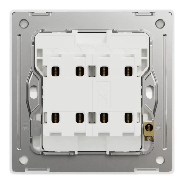 Schneider Intermediate switch, Unica X, 16AX, 250V, 2 gangs, Stainless Steel ,NUX32_IM_SS - Image 3